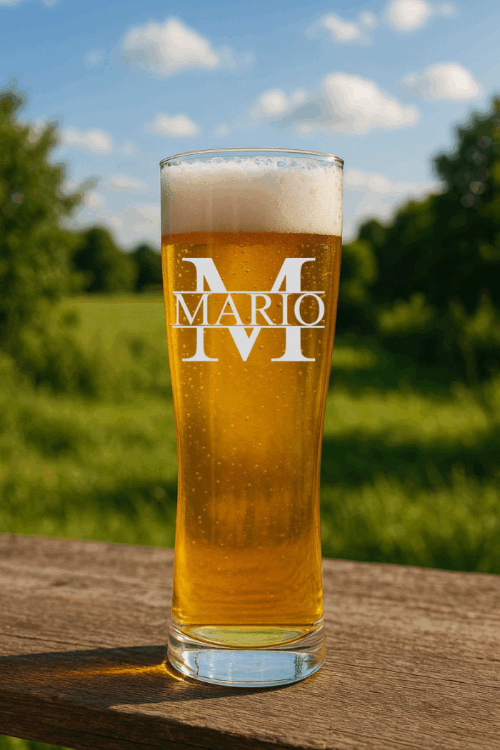 Monogramm | graviertes Bierglas – Bild 3