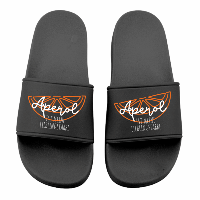 Badeschlappen | Aperol ist meine Lieblingsfarbe – Bild 4