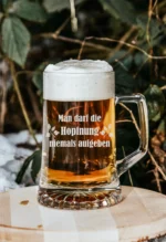 Hopfnung | graviertes Bierglas