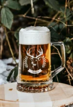 Hirsch mit Name | graviertes Bierglas