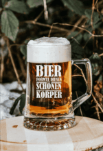 Bier formte diesen Körper | graviertes Bierglas