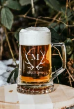 Monogramm since | graviertes Bierglas