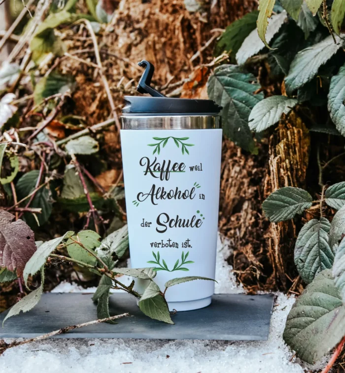 Kaffee weil Alkohol verboten ist | Coffee to go Becher – Bild 1