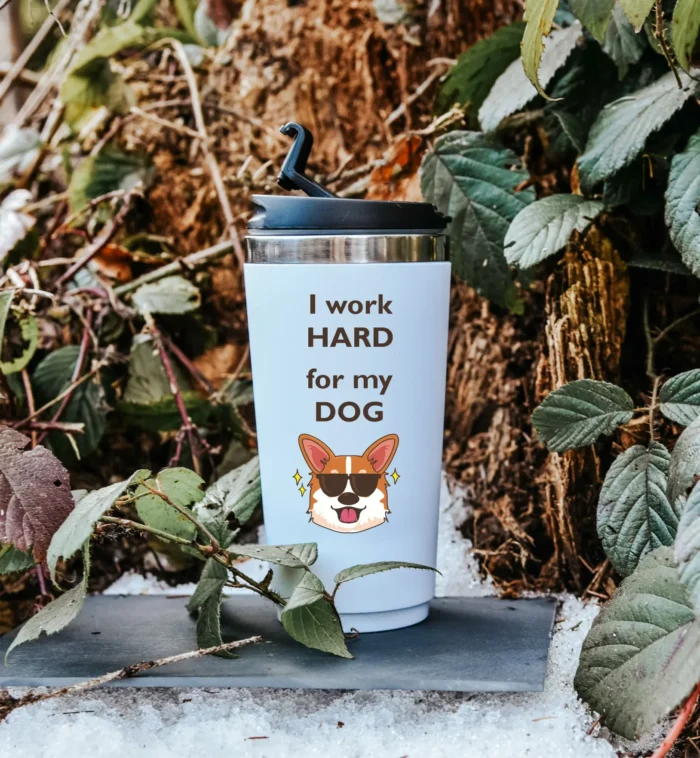 I work hard for my dog | Coffee to go Becher – Bild 1