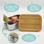 Löwe mit Wunschname | gravierte Lunchbox – Bild 2