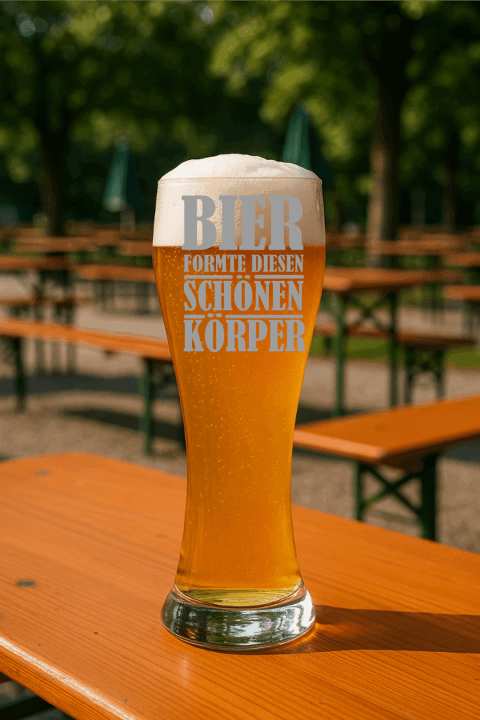 Bier formte diesen Körper | graviertes Bierglas – Bild 3