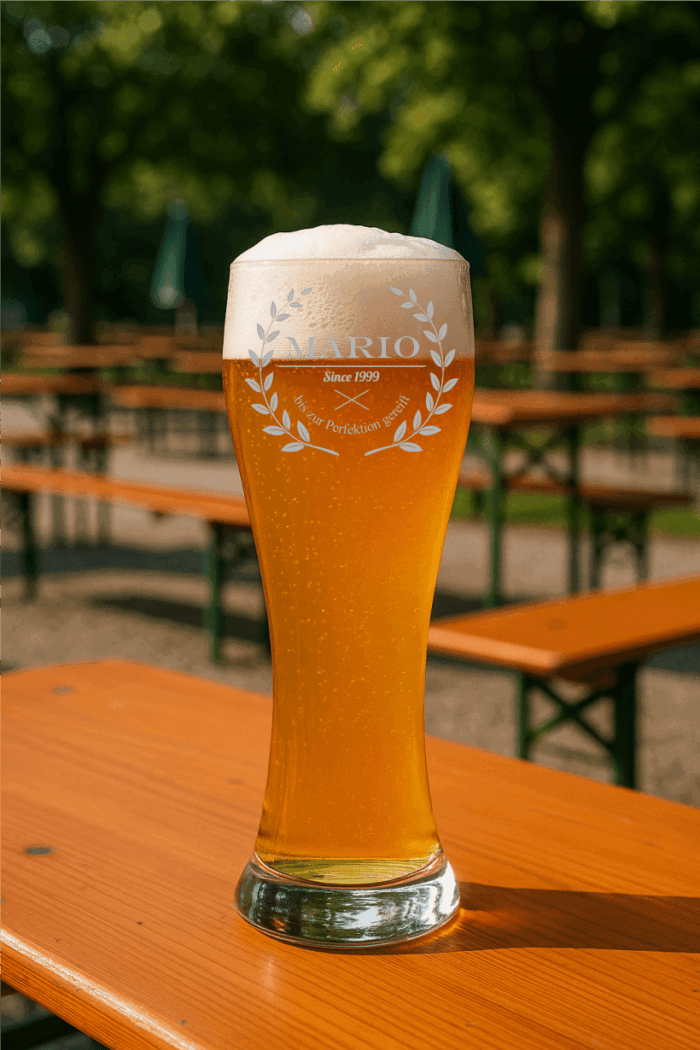 Wunschname since | graviertes Bierglas – Bild 2