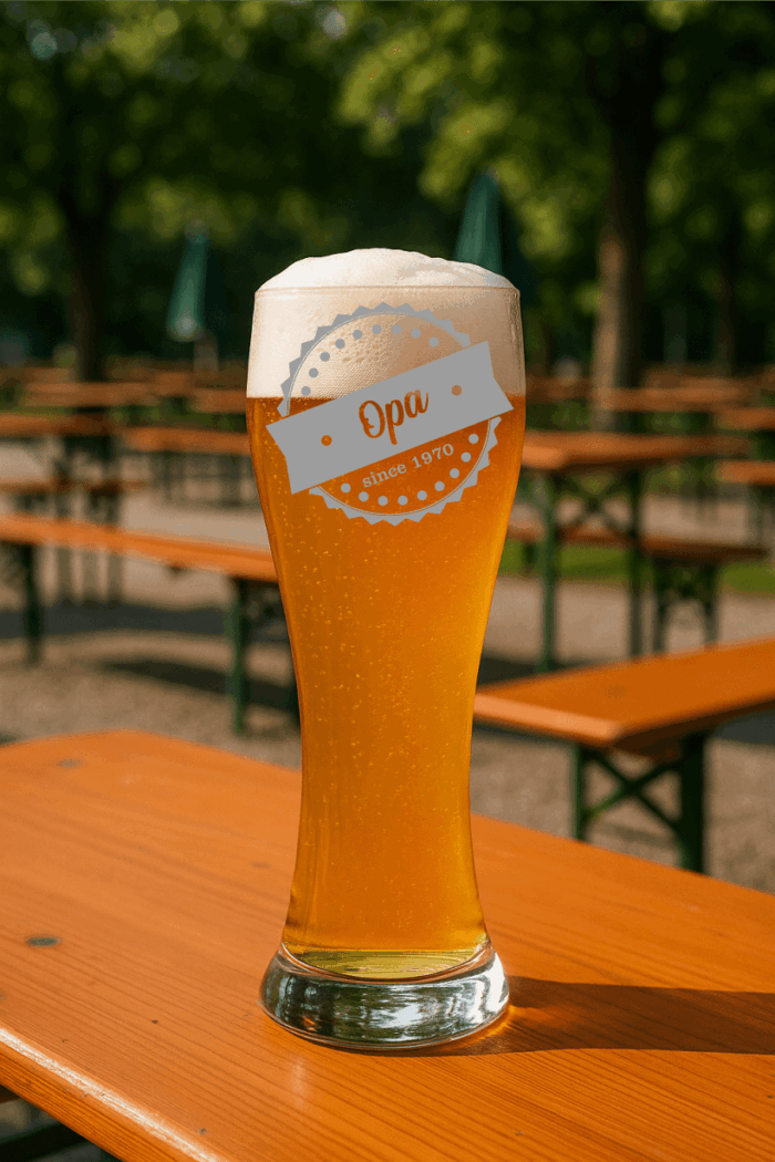 Opa since | graviertes Bierglas – Bild 2
