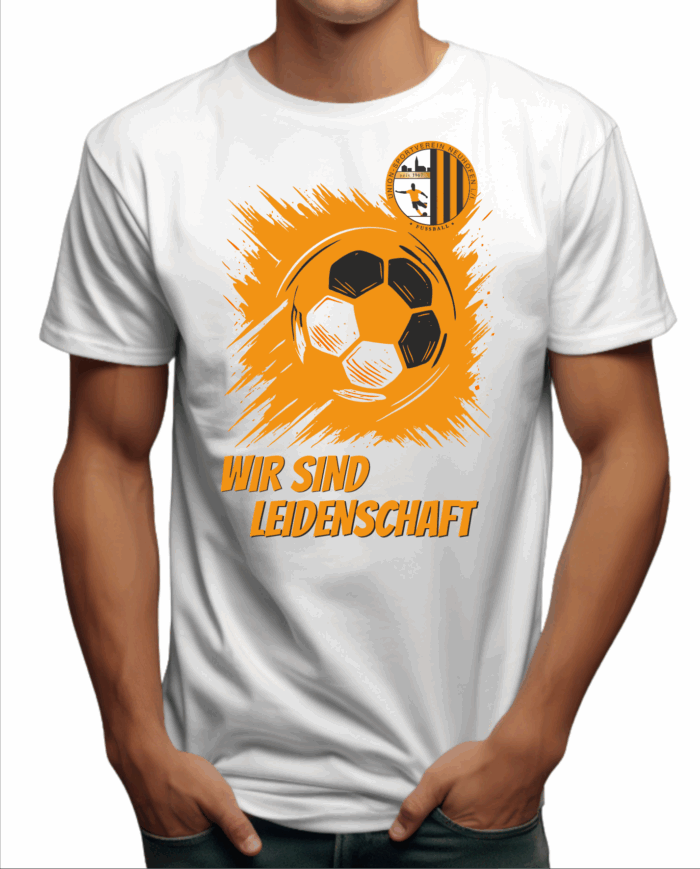 fanshirt2weiss USV Neuhofen Shirt Leidenschaft Ball | Tshirt – Bild 1