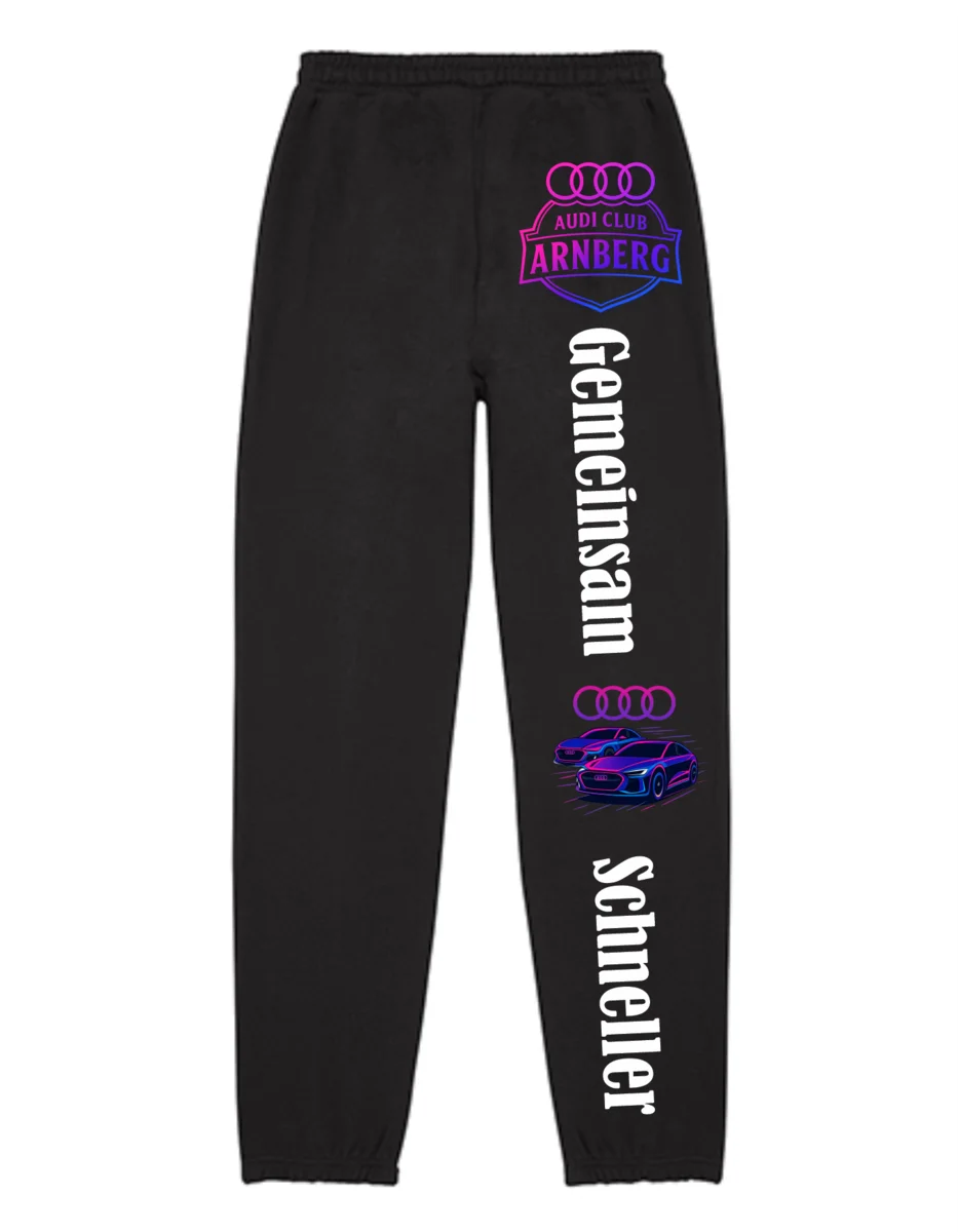 jogger modern gemeinsam Fan Jogginghose Modern Cut m. Bündchen verschiedene Motive | Audi Club Jogger – Bild 1