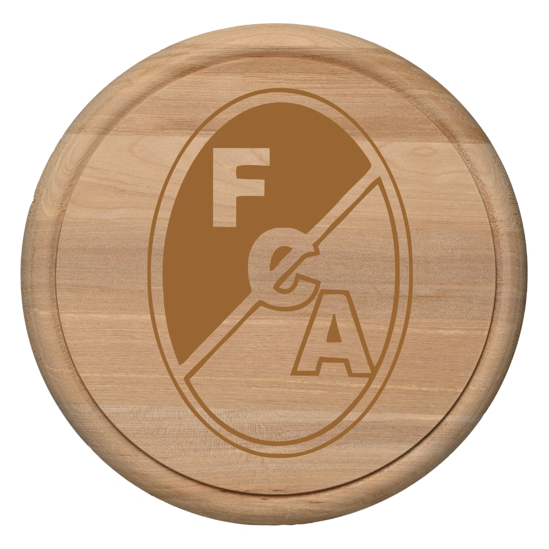 FC Andorf - Schneidebrett Rund FC Andorf | graviertes Schneidebrett/Jausenbrett – Bild 1