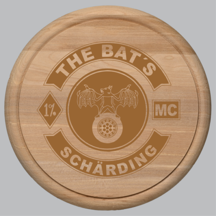 The Bat´s MC | graviertes Schneidebrett/Jausenbrett – Bild 2