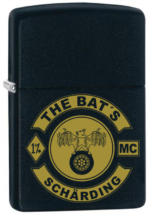 The Bat`s MC | Zippo Black Matt graviert – Bild 3
