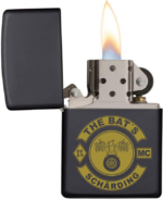 The Bat`s MC | Zippo Black Matt graviert