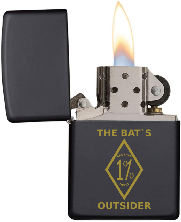 Brotherhood | Zippo Black Matt graviert – Bild 3