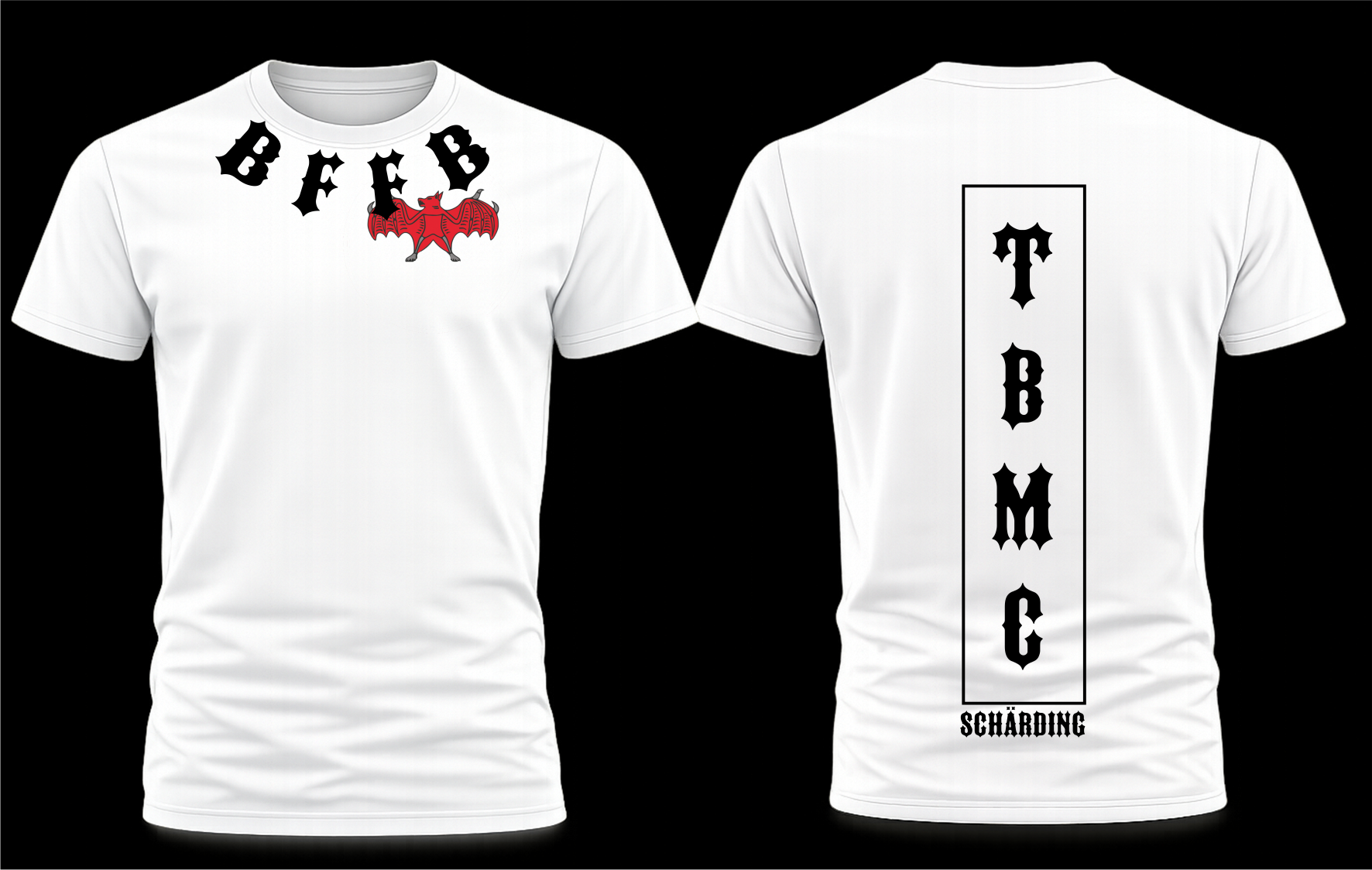 Tshirt Var1 weiss The Bat`s MC Membershirt Var.1 | Tshirt – Bild 1