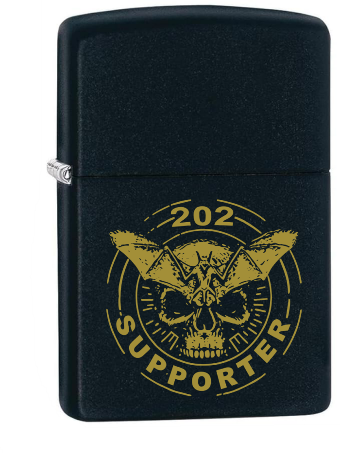 Supporter 202 | Zippo Black Matt graviert – Bild 3