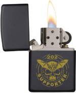Supporter 202 | Zippo Black Matt graviert – Bild 2